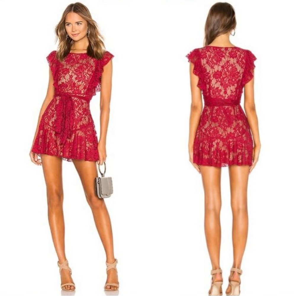 Majorelle Marnie lace mini dress